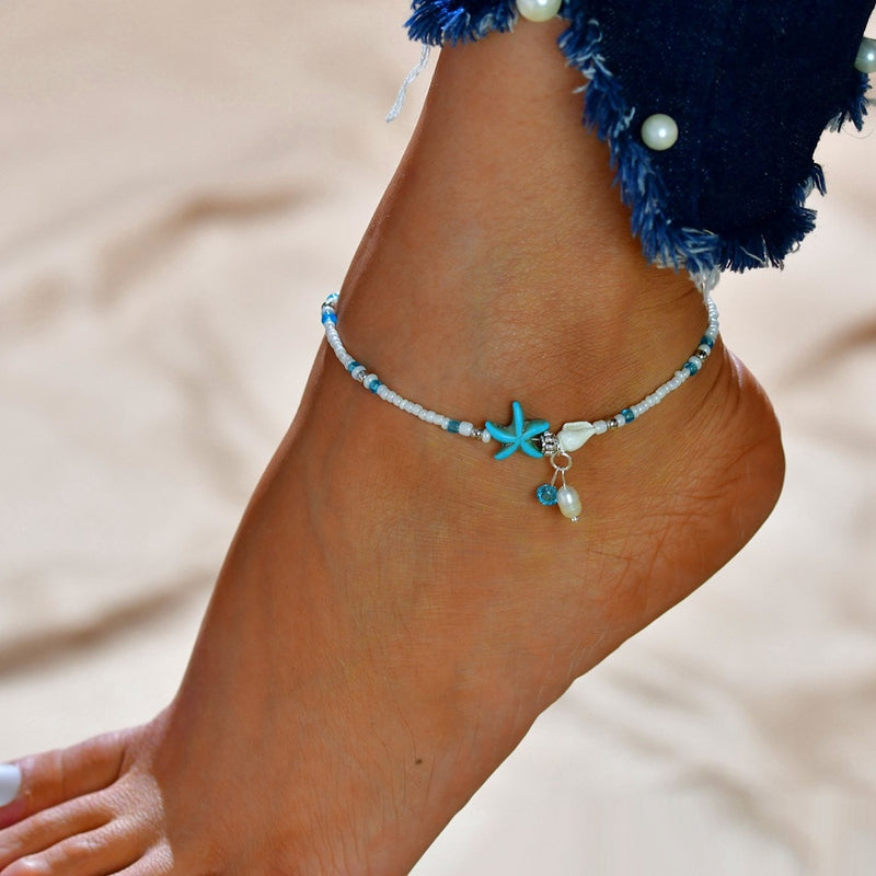 Shell & Starfish Anklet